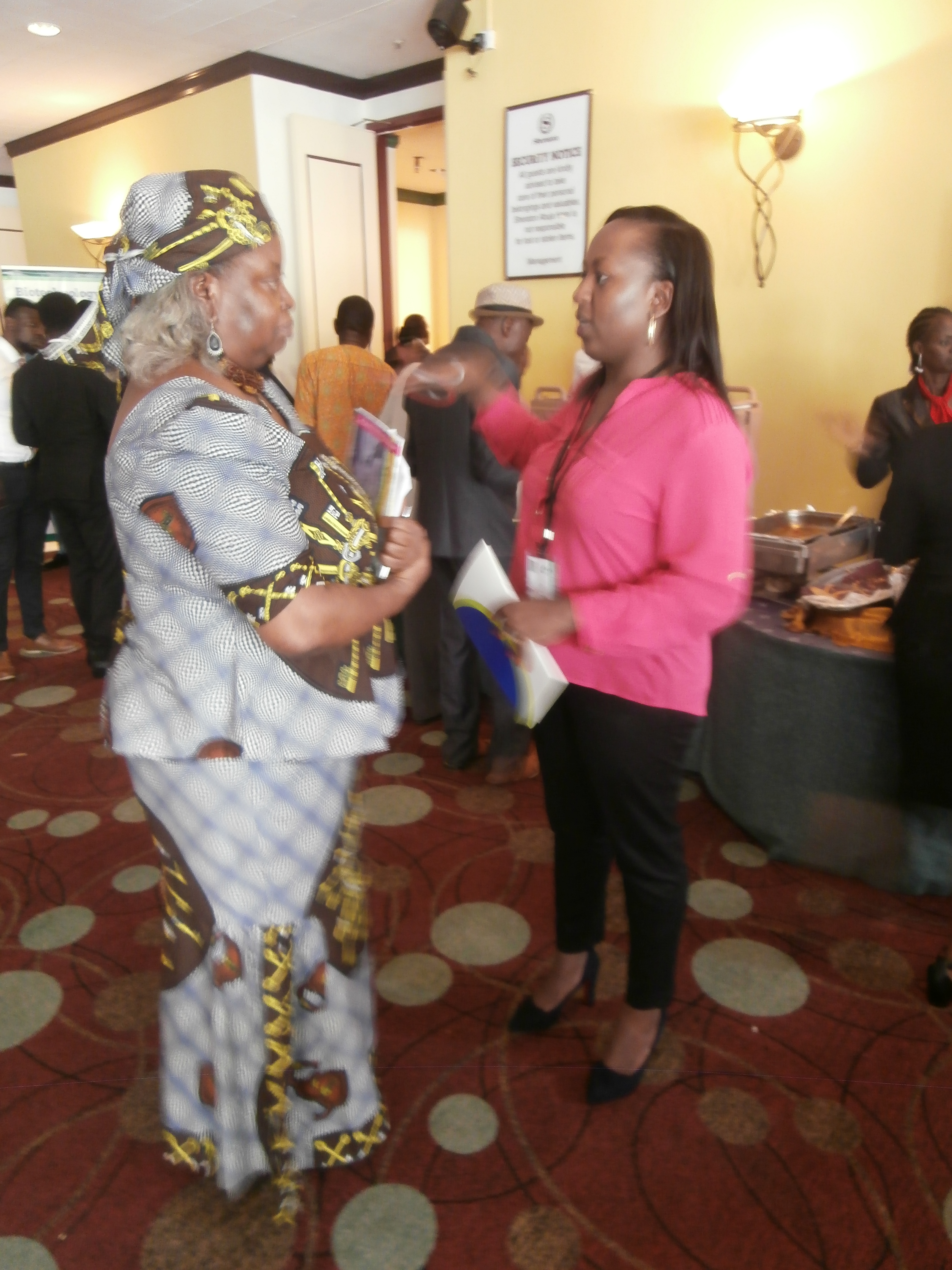 Agbaegbu, with Bibiana Iraki, ISAAA AfriCenter Program Officer, Kenya.